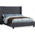 Meridian Furniture Ashton Linen Textured Bed