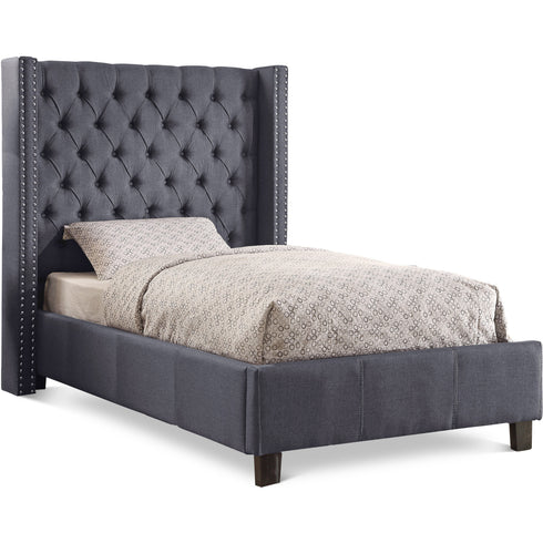 Meridian Furniture Ashton Linen Textured Bed
