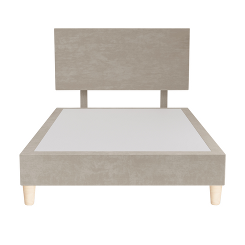 Platform Bedding Miami Without Lines Velvet Bed with Headboard