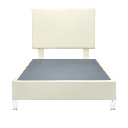 Platform Bedding Miami Without Lines Leather Bed with Headboard