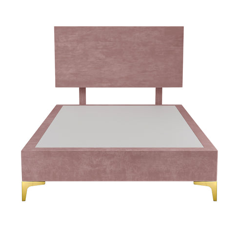 Platform Bedding Miami Without Lines Velvet Bed with Headboard
