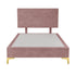 Platform Bedding Miami Without Lines Velvet Bed with Headboard