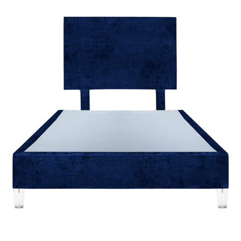 Platform Bedding Miami Without Lines Velvet Bed with Headboard