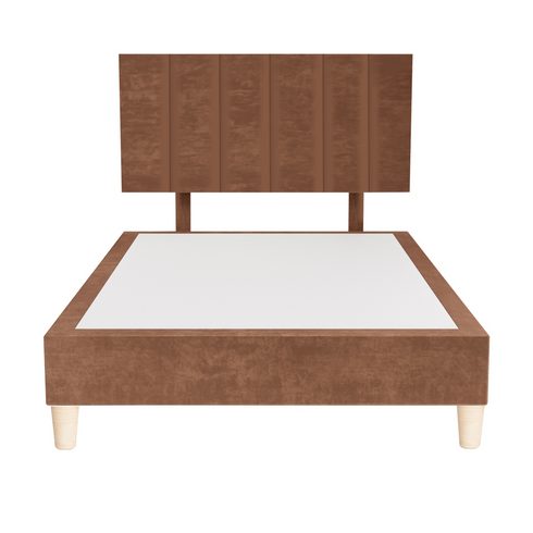 Platform Bedding Signature Velvet Bed with Headboard