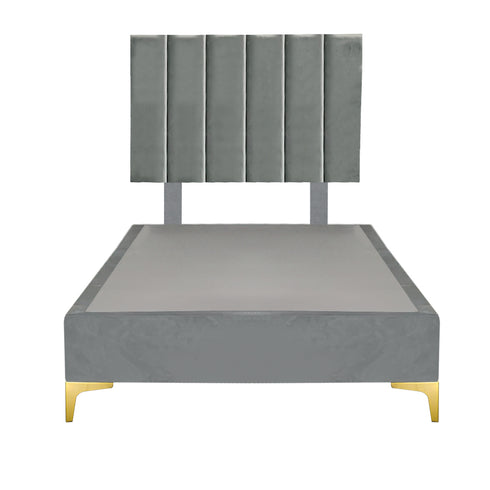 Platform Bedding Signature Velvet Bed with Headboard