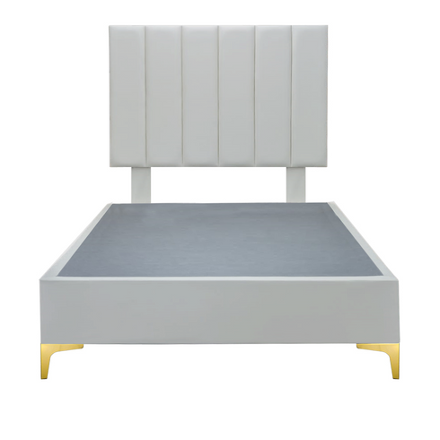 Platform Bedding Signature Leather Bed with Headboard