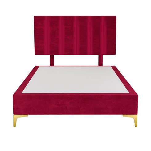 Platform Bedding Signature Velvet Bed with Headboard