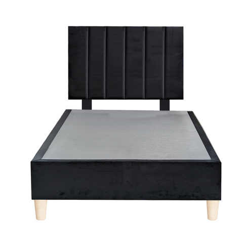 Platform Bedding Signature Velvet Bed with Headboard