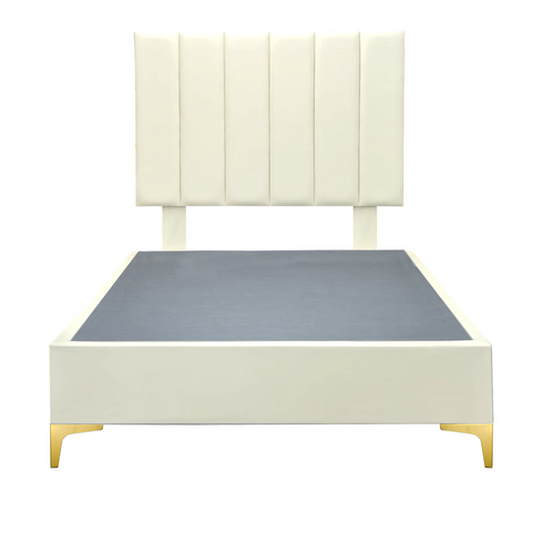 Platform Bedding Signature Leather Bed with Headboard
