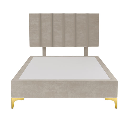 Platform Bedding Signature Velvet Bed with Headboard