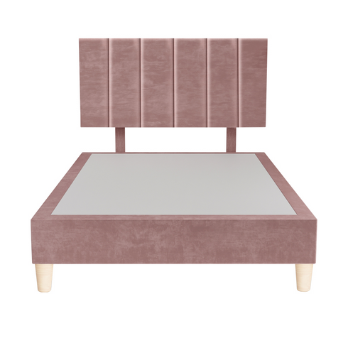 Platform Bedding Signature Velvet Bed with Headboard