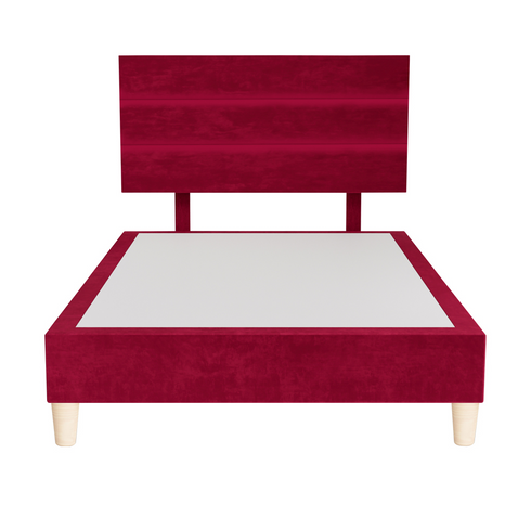 Platform Bedding Concord Velvet Bed with Headboard