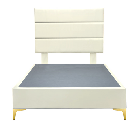 Platform Bedding Concord Leather Bed with Headboard
