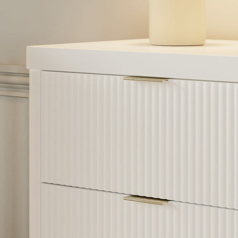 Namesake Brimsley Tambour 6-Drawer Assembled Dresser Warm White