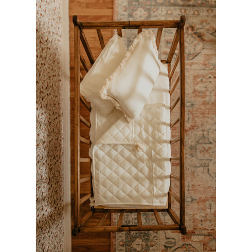 Mini Manilla Muslin 3 Piece Portable Crib Set