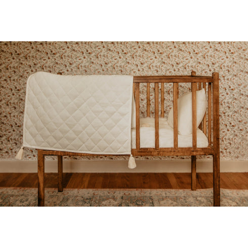 Mini Manilla Muslin 3 Piece Portable Crib Set