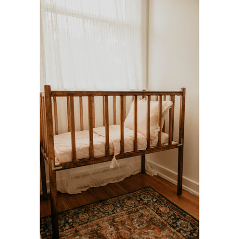 Mini Manilla Muslin 3 Piece Portable Crib Set