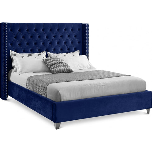 Meridian Furniture Aiden Velvet Bed