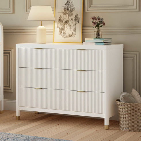 Namesake Brimsley Tambour 6-Drawer Assembled Dresser Warm White