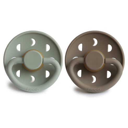 Frigg Moon Natural Rubber Baby Pacifier | 2-Pack