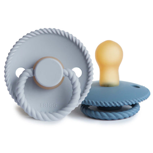 Frigg Rope Natural Rubber Baby Pacifier | 2-Pack