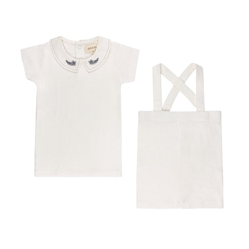 Boys Elys & Co Organic Embroidered Collar Collection