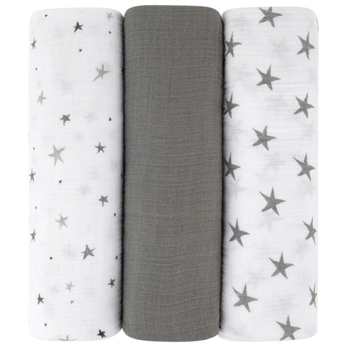 ELY`S & CO. Muslin Swaddle Blankets 3 Pack