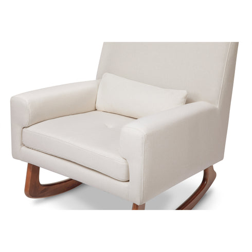 Sleepytime-Rocker in Eco-Performance Fabric with Walnut Legs
