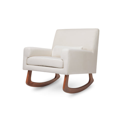 Sleepytime-Rocker in Eco-Performance Fabric with Walnut Legs