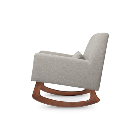 Sleepytime-Rocker in Eco-Performance Fabric with Walnut Legs
