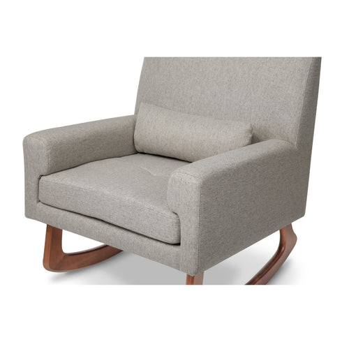 Sleepytime-Rocker in Eco-Performance Fabric with Walnut Legs