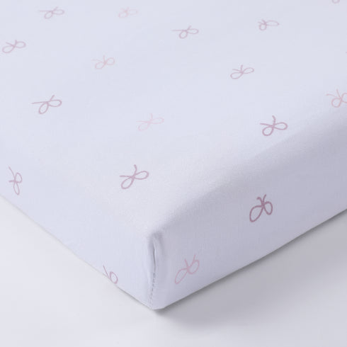Petit Clair PC Bow Printed Crib Sheet