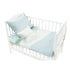 Mini Manilla Baby Asymmetrical Design Crib Set with Ecru/Vintage Blue