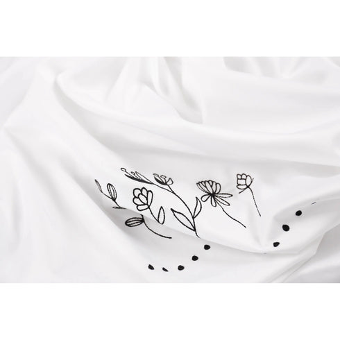 Mini Manilla Baby Solid Signature Crib Set Black/White