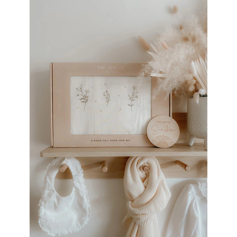 Mini Manilla Buttercup Floral 5pc Crib Set