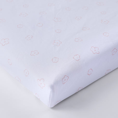 Petit Clair PC Flower Printed Crib Sheet