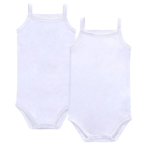 Petit Clair PC Baby Spaghetti Strap Body Suit White