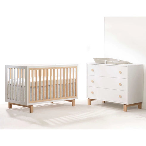 Tulip Bjorn Classic Crib & 3 Drawer Dresser XL Set