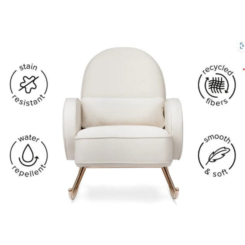 Nursery Works Compass Rocker in Light Grey Weave