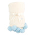 Elegant Baby Pom Trim Fleece Baby Blanket
