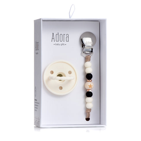 Adora Classic Pacifier Clip Gift Set