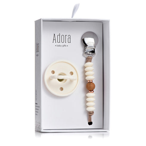 Adora Classic Pacifier Clip Gift Set