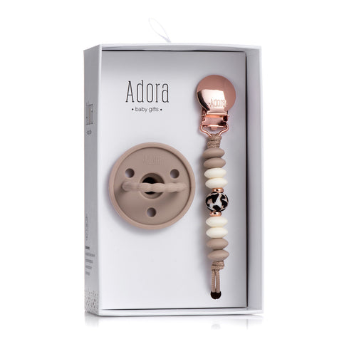 Adora Classic Pacifier Clip Gift Set