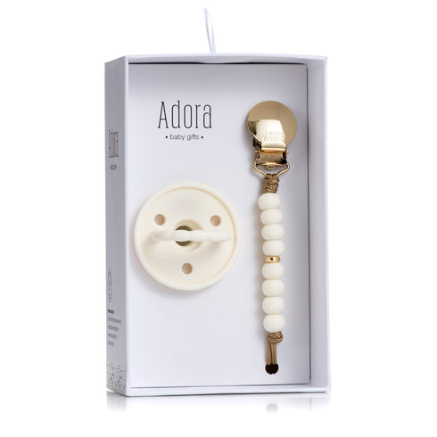 Adora Classic Pacifier Clip Gift Set
