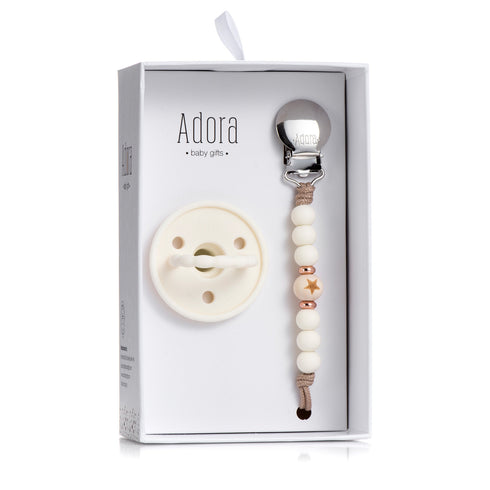 Adora Classic Pacifier Clip Gift Set