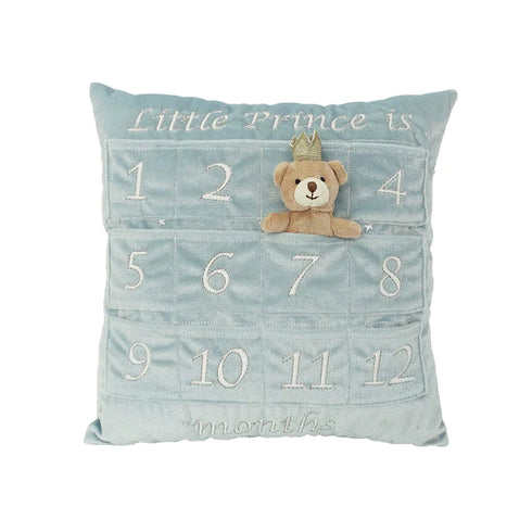 Mon Ami Prince First Year Milestone Pillow & Crown Gift Set