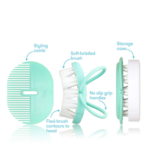 Fridababy Infant Head-Hugging Hair Brush + Styling Comb Set