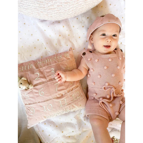 Mon Ami Prince First Year Milestone Pillow & Crown Gift Set