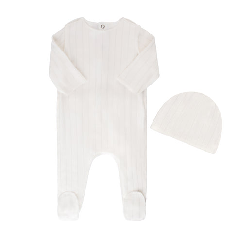 Tricot Bebe Checked Footie Set