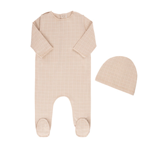 Tricot Bebe Checked Footie Set